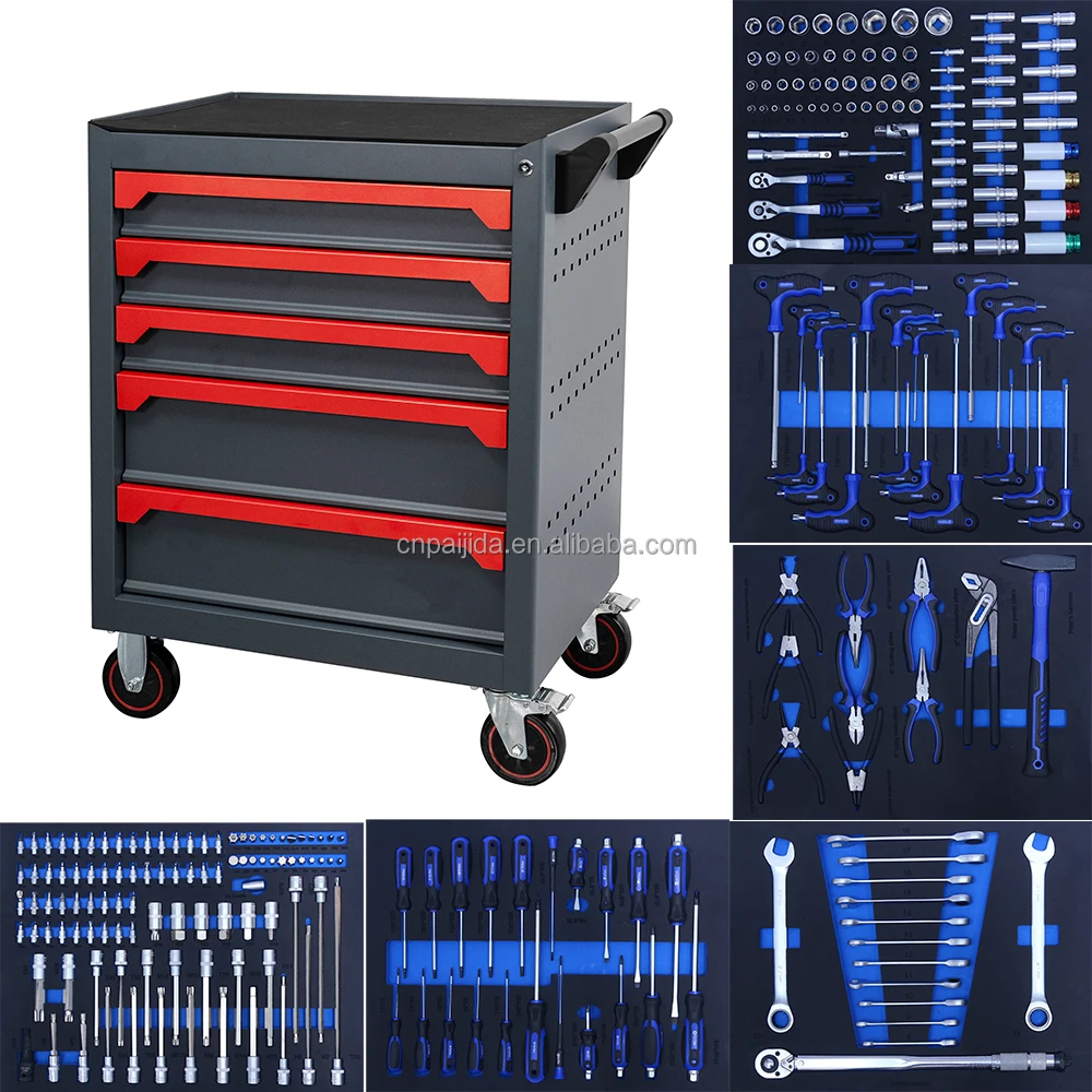 خزائن أدوات صناعية قابلة للقفل - مراجعة Tools Trolley For Workshop وسعره