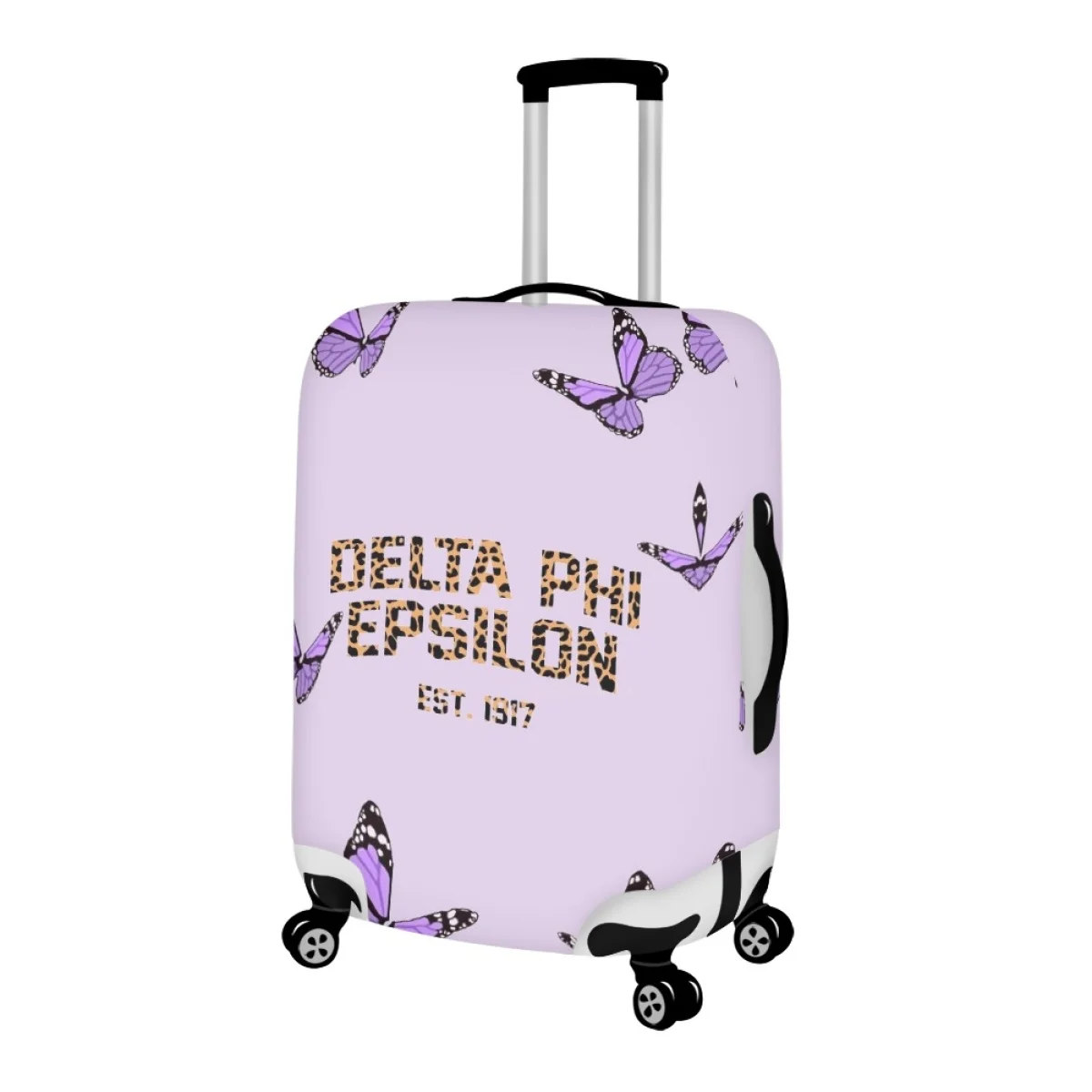 FORUDESIGNS Delta Phi Epsilon Travel Suitcase Cover Protector Durable Luggage Covers Elastic Scratch Resistant Gadgets Vacation