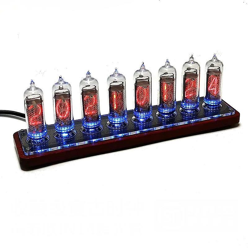 IN14 Real Nixie Tube Electronic Clock Solid Wood Nostalgic Retro IN-14 Steins;Gate Gift For Boyfriend