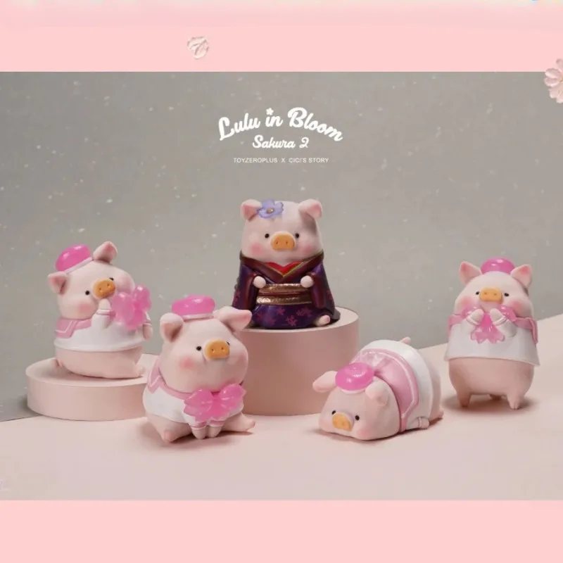 

Lulu Piggy Sakura Series слепая коробка игрушка милая свинка Lulu Sakura фигурки героев Mystery Box игрушки Guess Bag детский подарок-сюрприз