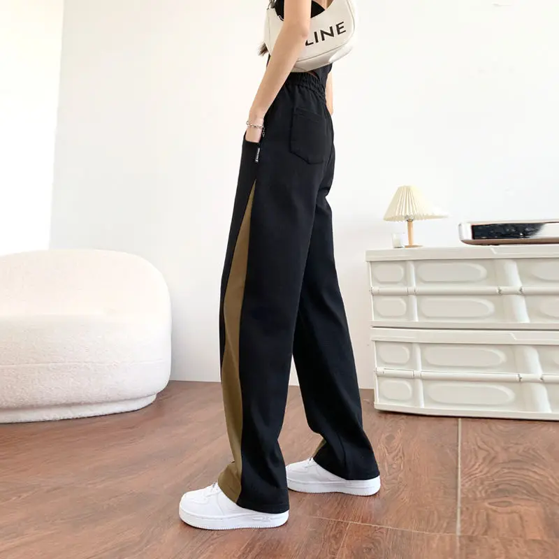 2023 Lente Zomer Wijde Pijpen Broek Mode Losse Vrouwen Broek Straight Joggingbroek Vrouwen Cargo Broek Vrouwen