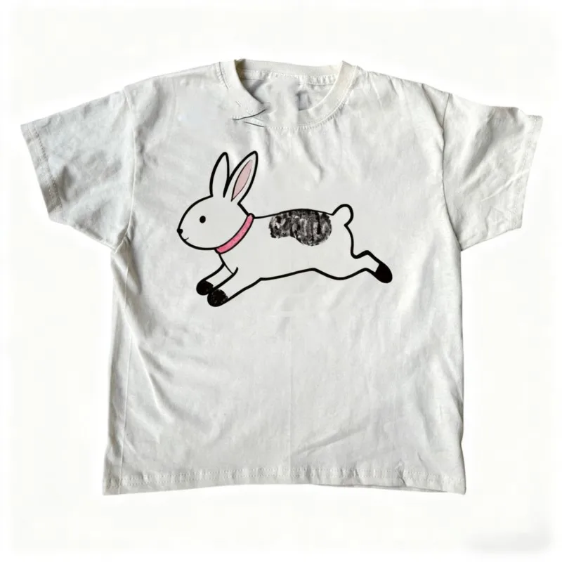 

Summer 2000s Tops Harajuku Y2K Style Sweet Letter Print Short Sleeve Tees Summer Punk Gothic Printing Short Sleeve Casual Tees