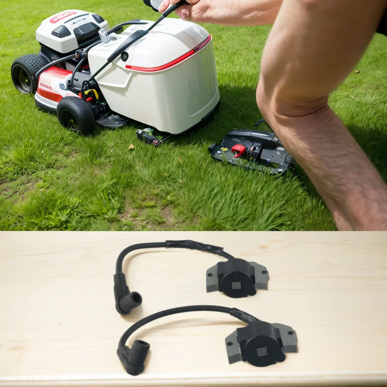 

2 шт. катушки зажигания, совместимые с несколькими моделями двигателей, включая FR541V и FS481V заменяет различные детали, такие как AM121820