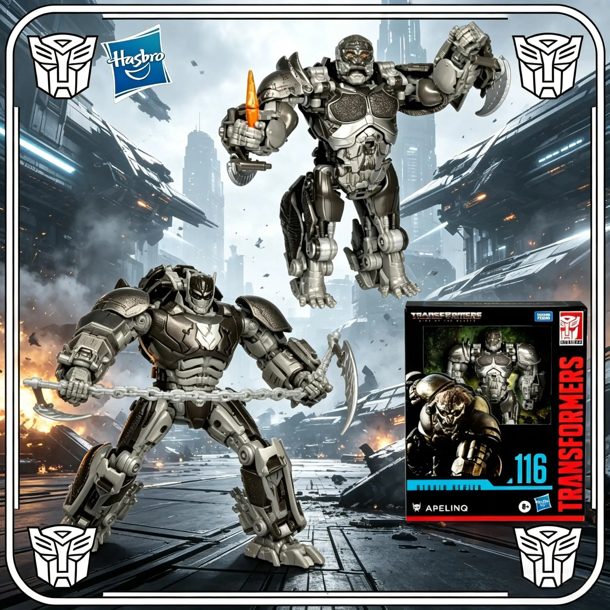

【IN STOCK】Hasbro Transformable toys Studio Series Leader SS118 Apelinq Action Figure Robot Toy Collectibles Gifts Hobbies