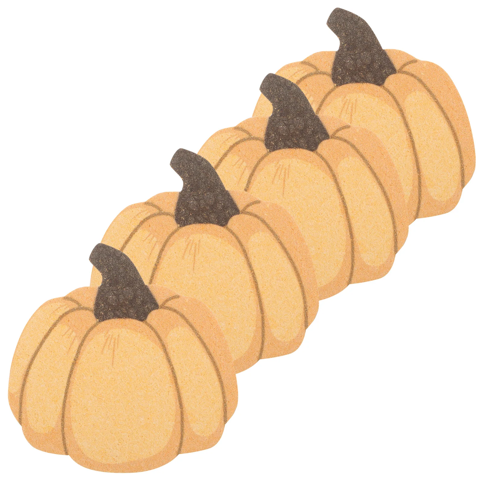 

4Pcs Vegetable Sponges Wood Pulp Natural Cleaner Kitchen Bathroom Dishwashing Scrubber Sponge Soft Pumpkin Orange