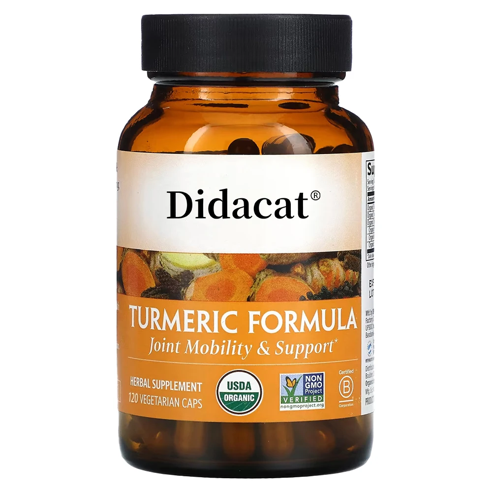 Didacat Turmeric Formula, Joint Mobility & Support, Antioxidant, Supports Muscle Health, Immune & Digestive Function