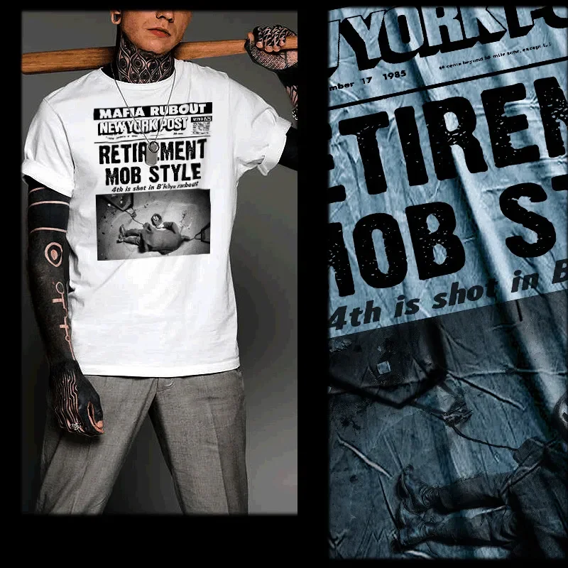 Hip Hop t-shirt Street Hustle Hit urban Gangster Mobster thug life Mafia tee