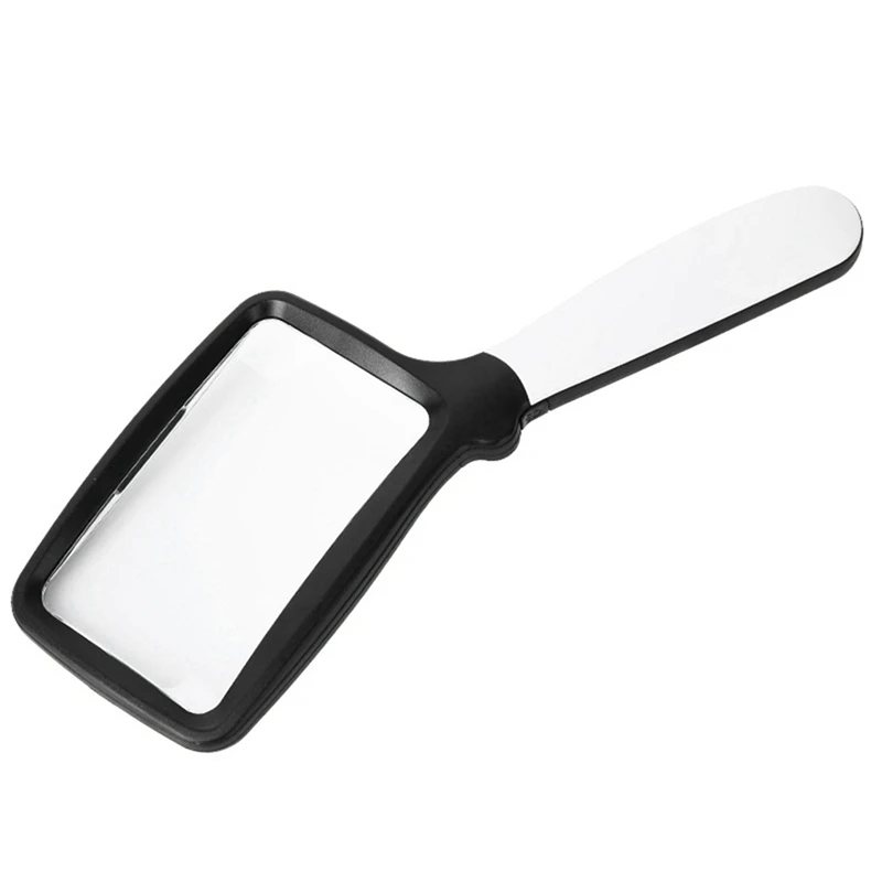 Hot-A39R-Square Hand-Held Foldable Magnifying Glass With LED Lighting