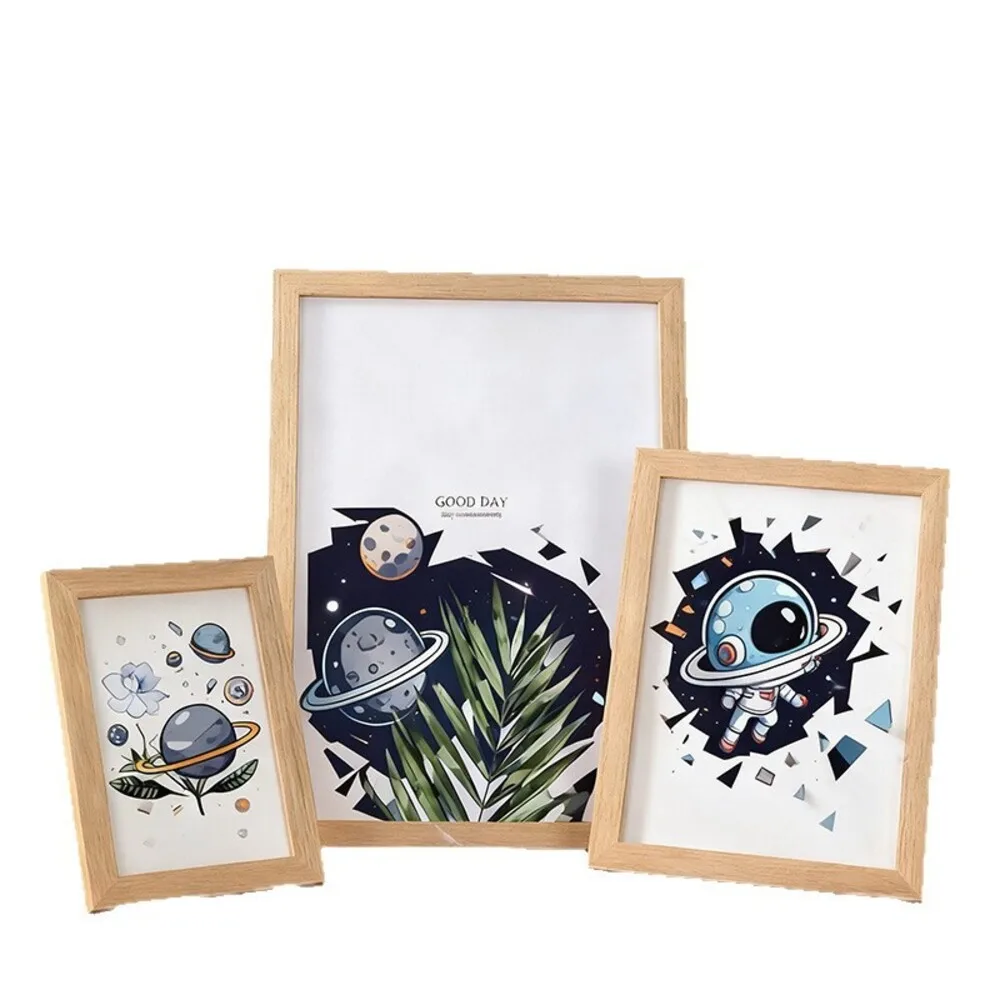 Wooden Wall Hanging & Tabletop Photo Frame 10x15 15x20 20x25cm A4 Wood Picture Frame Decorative Commemorative Gift