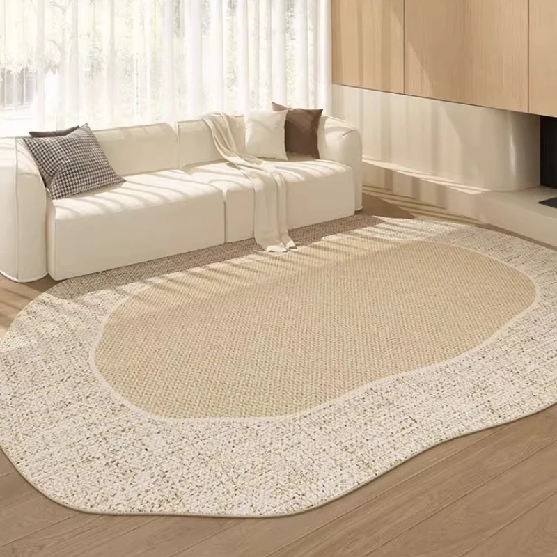 French Style Living Room Decoration Carpet Irregular Shape Rugs for Bedroom Fluffy Soft Bedside Floor Mat Thick Plush Lounge Rug