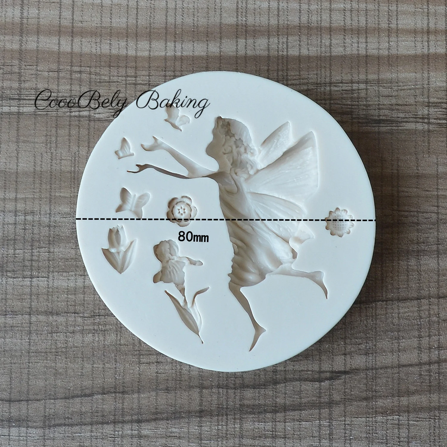 Flower Fairy Silicone Mold for Font Mold Cake Decoration Flower Fairy Cartoon Character Chocolate Kitchen Baking Mold Tool