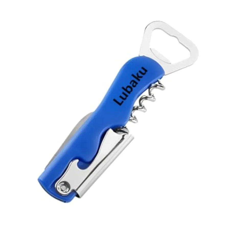 Portable Manual Bottle Opener with Four in One Function, Capable of Opening Red Wine, Beer, Beverages, Canned Goods, And More.