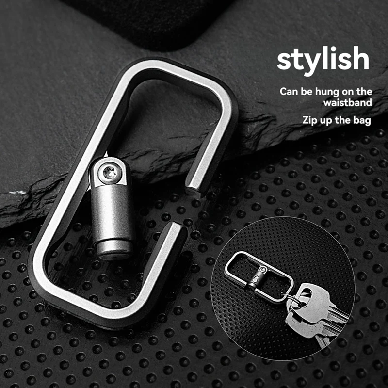 Push Lock Keychain pour homme, pendentif en cuir de vachette, gadget EDC, adapté au père, petits cadeaux de voiture