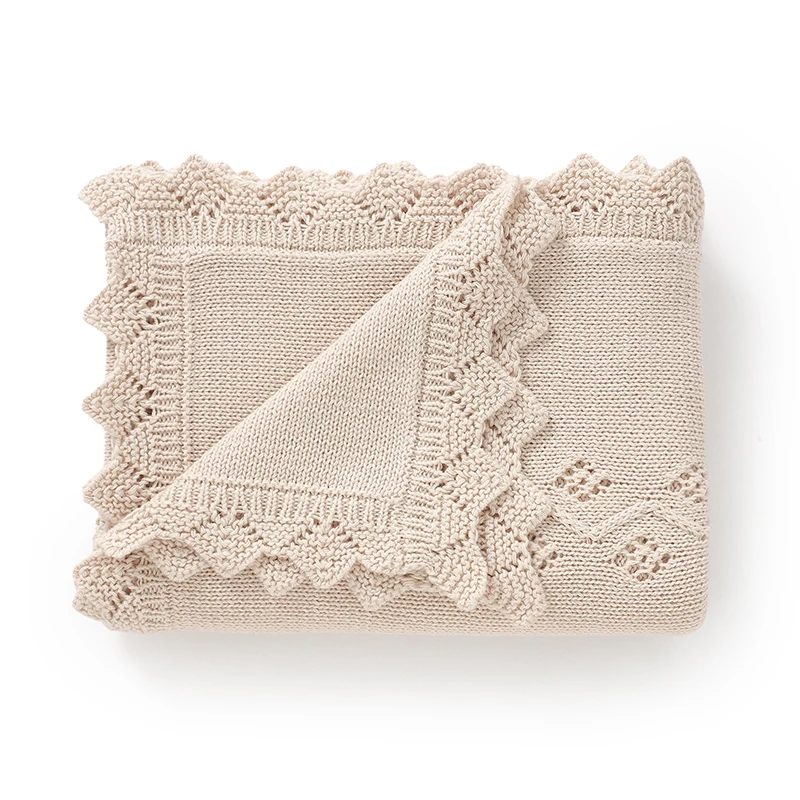 Newborn Baby Blanket Cotton Multi-use Knitted Infant Babies Boys Girls Sleeping Quilts Covers for Stroller 90*70cm Receiving Mat