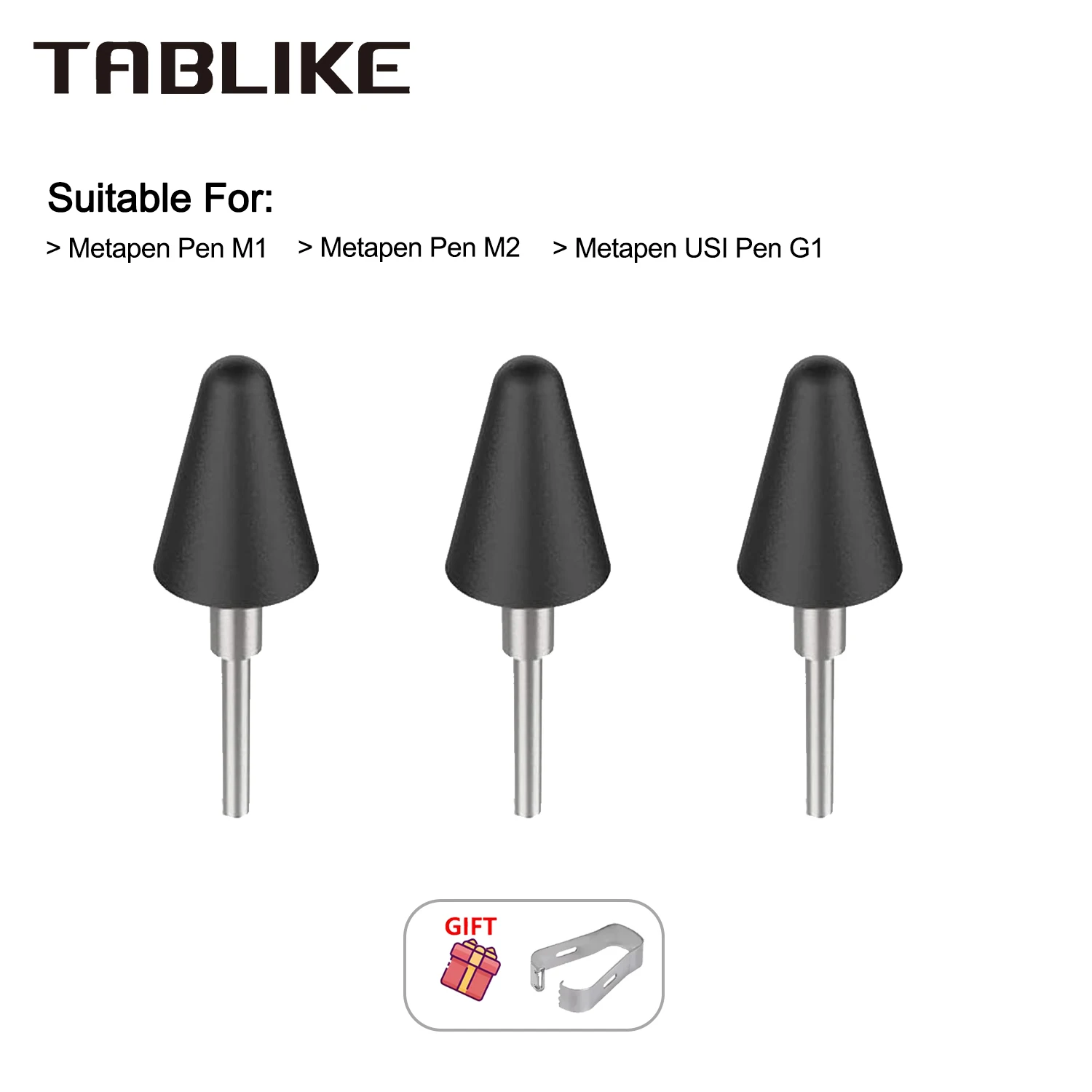 3 Stück Stiftspitzen für Metapen-Stifte - Nur kompatibel mit Metapen Stylus Pen M1 / M2 für Surface und G1 für Chromebook mit USI-Unterstützung