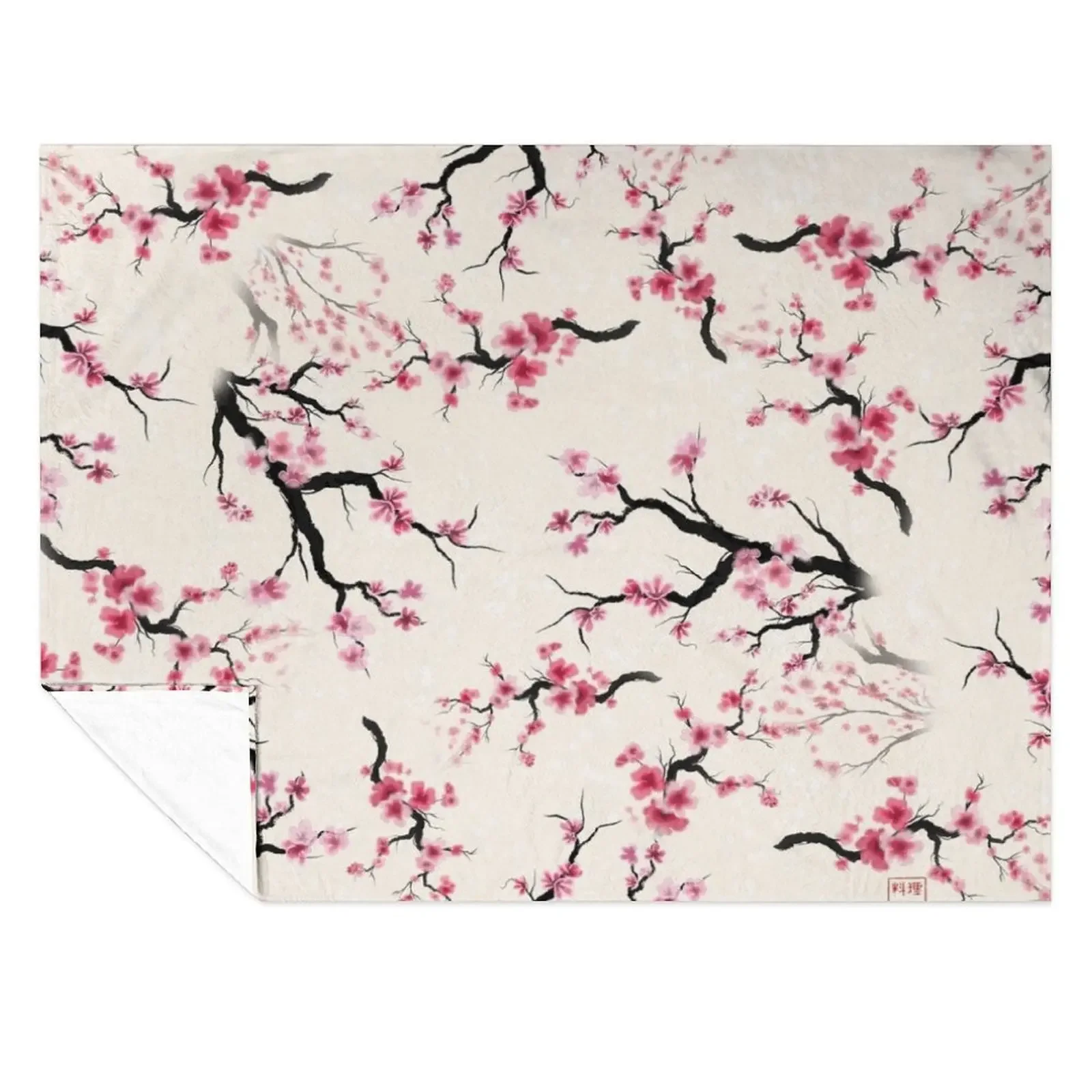 

Watercolor sumie hanami sakura cherry blossoms pattern Throw Blanket christmas gifts For Sofa Thin Cute manga Blankets