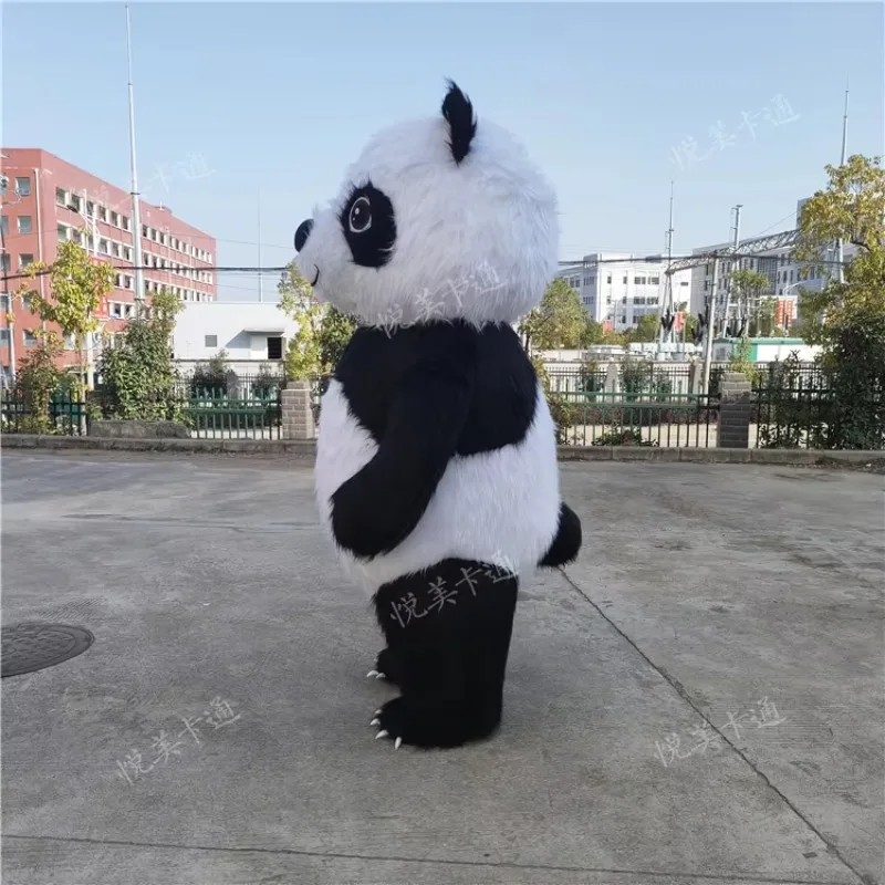 Adult  Inflatable Panda Sister Costume  Blow Up Suit Wearable Inflated Walking Mascot Outfit Stage Wear Funny No Battery