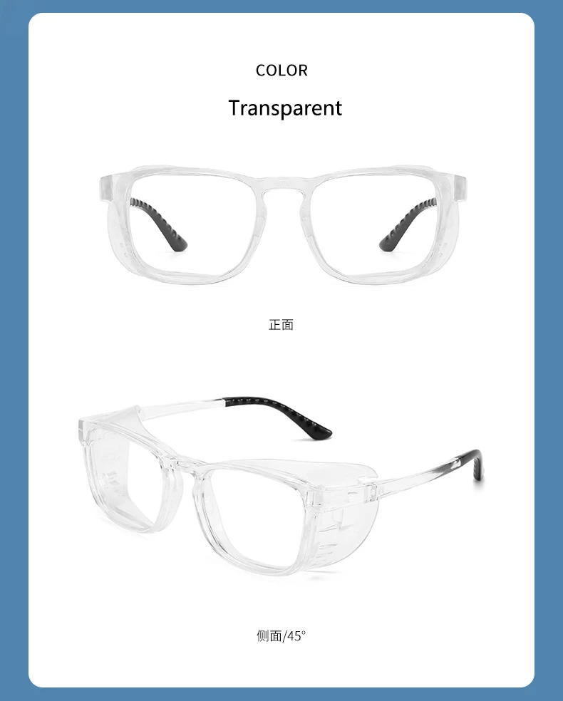 Schutzbrille gegen Blaulicht Verfärbung Handschutz Eyewear Nassraum Brille optische verschreibung pflicht ige Brille Mann – Detail 7