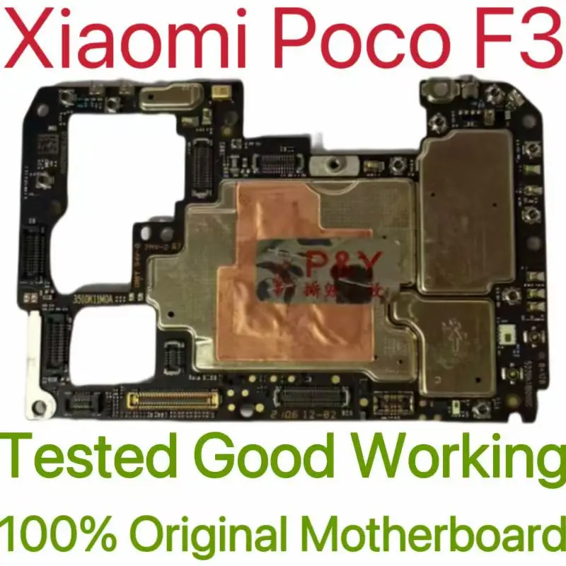 Global Version Original Unlocked Motherboard for Xiaomi Poco F3 Tested Circuit Plate Main Logic Board for Xiaomi Poco F3