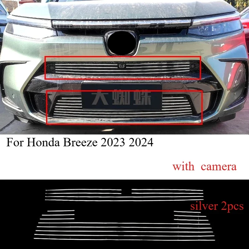 Car Accessories For Honda Breeze 2023 2024 High quality Aluminum Front Grille Around Trim Racing Grills Trim Car-styling