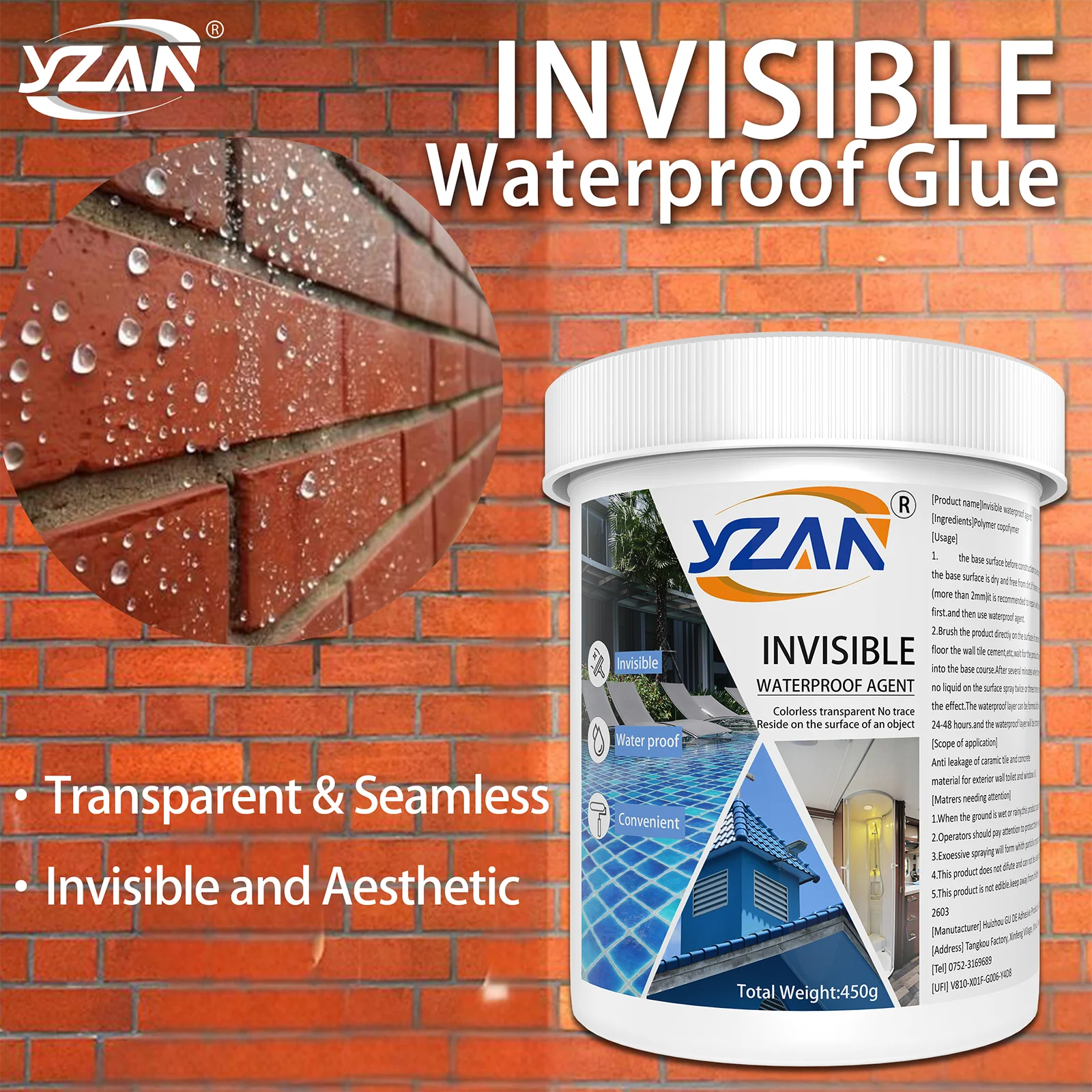 Invisible Waterproof Agent Transparent Sealant Quick Dry Anti-Leak Glue for Tile Gap Bathroom Roof Pipe Crack Repair