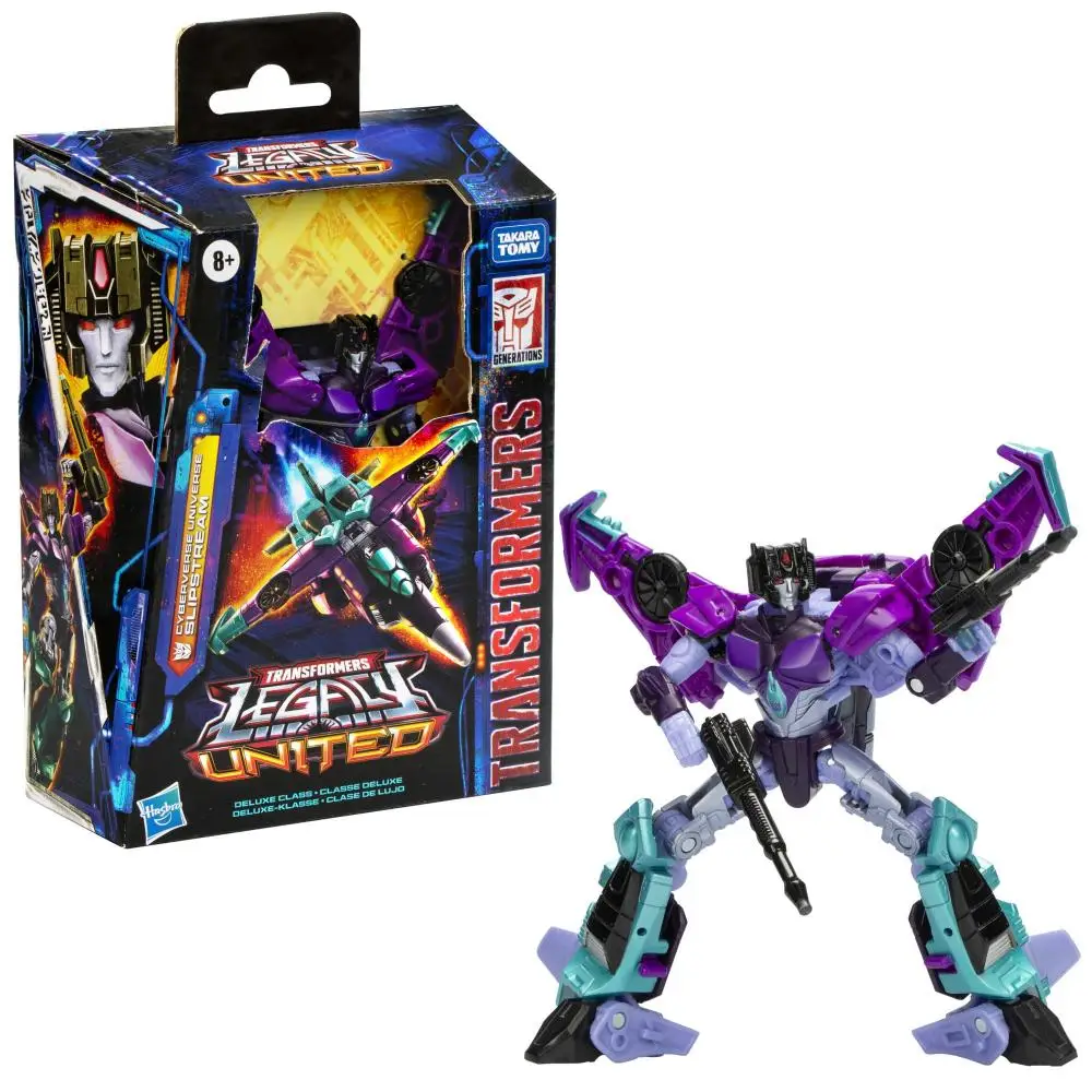 Transformers Legacy United Deluxe Class Cyberverse Universe Slipstream, 5,5-Zoll-Konvertierungs-Actionfigur, Sammlerfigur, Spielzeug