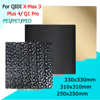 PEO PET PEI Sheet For QIDI Plus 4/ X Max 3/ Q1 Pro Build Plate 3D Printer Heated bed Parts Double Sided Spring Steel Sheet PEI