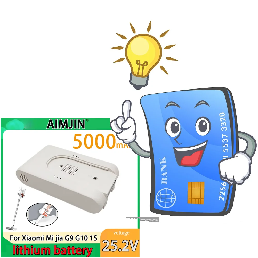 Compatible avec les aspirateurs sans fil Xiaomi Dreame G9 G10 R10 1S T10 T20 avec batterie lithium-ion rechargeable 25,2 V