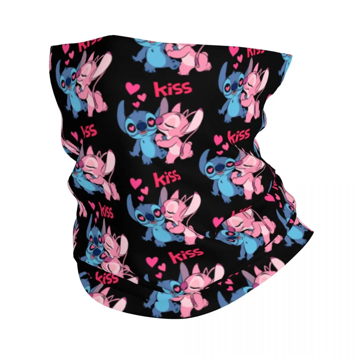 Custom Stitch Lion Cute Winter Headband Neck Warmer Men Women Ski Running Tube Scarf Disney Movie Face Bandana Gaiter