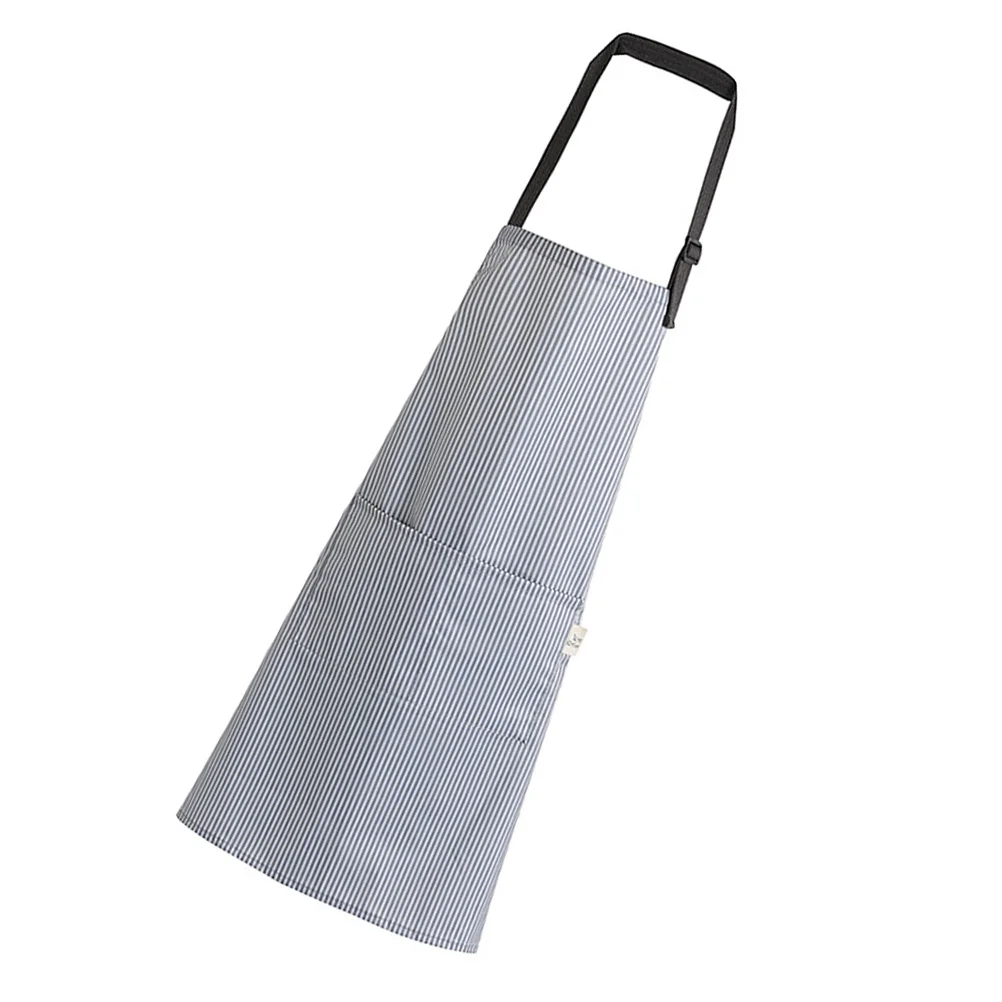 

Premium Material Waterproof Apron Fashion Stripe Kitchen Oilproof for Women Men Grey Long-Use Cooking Kitchen Apron