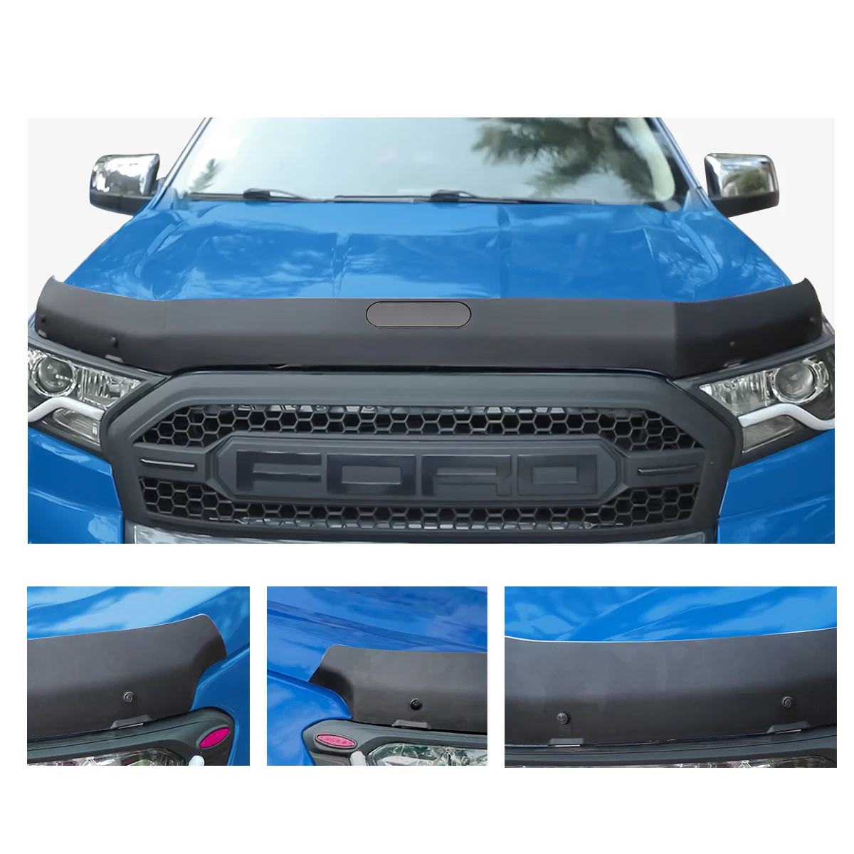 Bonnet Protector Hood Guard Trim For Ford Ranger 2015 2016 2017 2018 2019 2020 2021 2022 Wildtrak XLT XLS XL Car Accessories