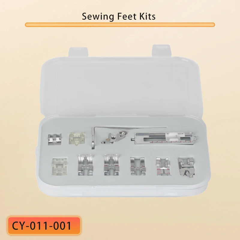 CY-011-001 مجموعات أقدام الخياطة 11 قطعة مجموعة القدم ل Pfaff 74 79 85 95 284 285 296 297 360 801 809 905