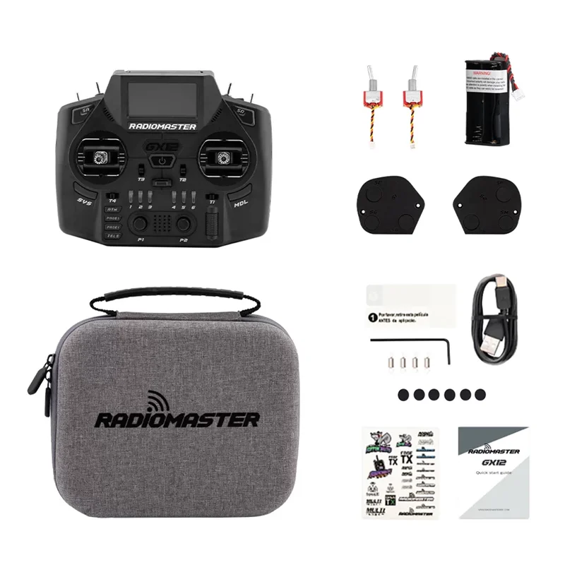 

GX12 RadioMaster Dual Gemini ExpressLRS RC Transmitter 2.4GHz Antennas 2X LR1121 Chips CNC Hall Effect Joystick For FPV Drone