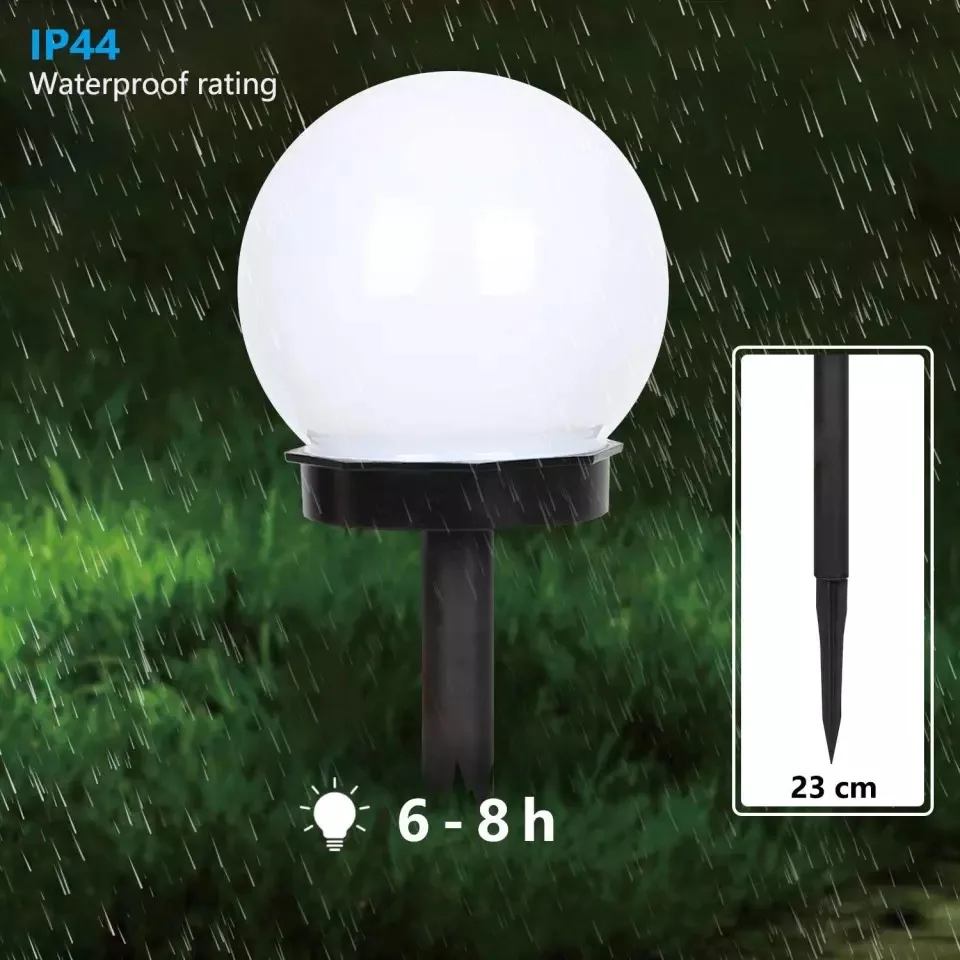 Solar Lawn Light Outdoor Waterproof Ground Plug-in Courtyard Landscape Garden Atmosphere Decoration Round Bulb Solar LED Light