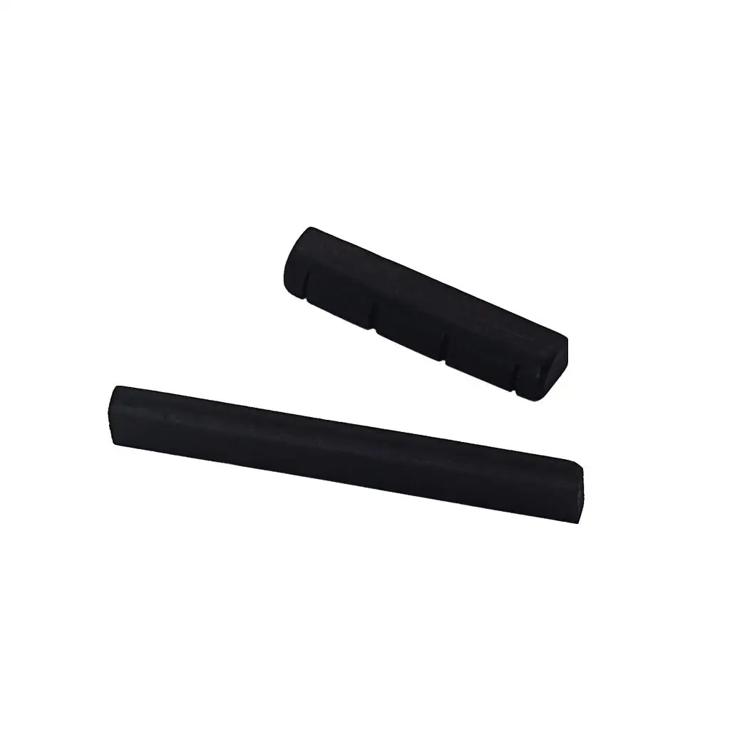 1 Set Ukulele Guitar Replacement Slotted Saddle Musical Instrument Parts Black