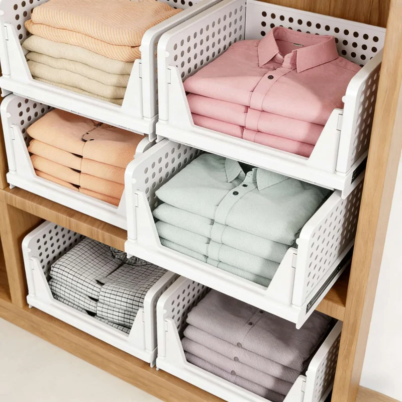 

Складная корзина для хранения для дома, 2 шт. в упаковке, для ванной, кухни, гостиной, для одежды и игрушек, экономит место, розовая