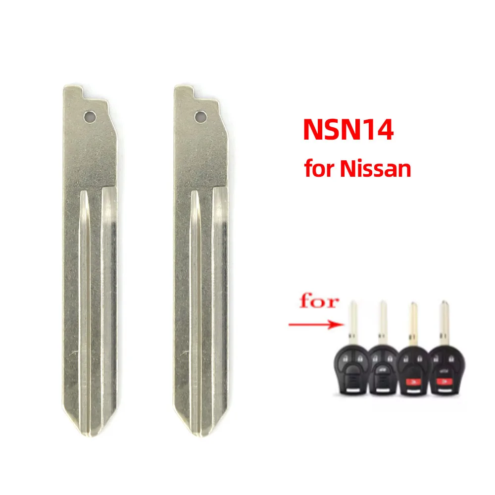 

10pcs Car Key Balde for Nissan Versa Sentra Altima Tiida Maxima Replacement NSN14 Blade Uncut Flip Blank Smart Remote Key Balnk
