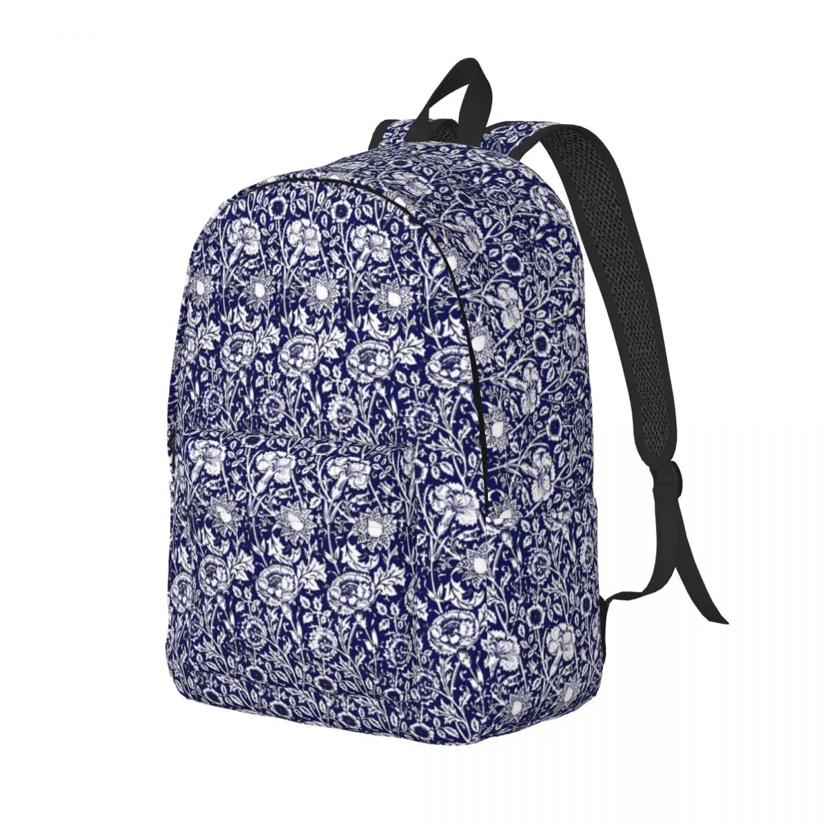 Art Damask Print Backpack Blue White Cute Backpacks Youth Outdoor Style Pattern High School Bags High Quality Rucksack