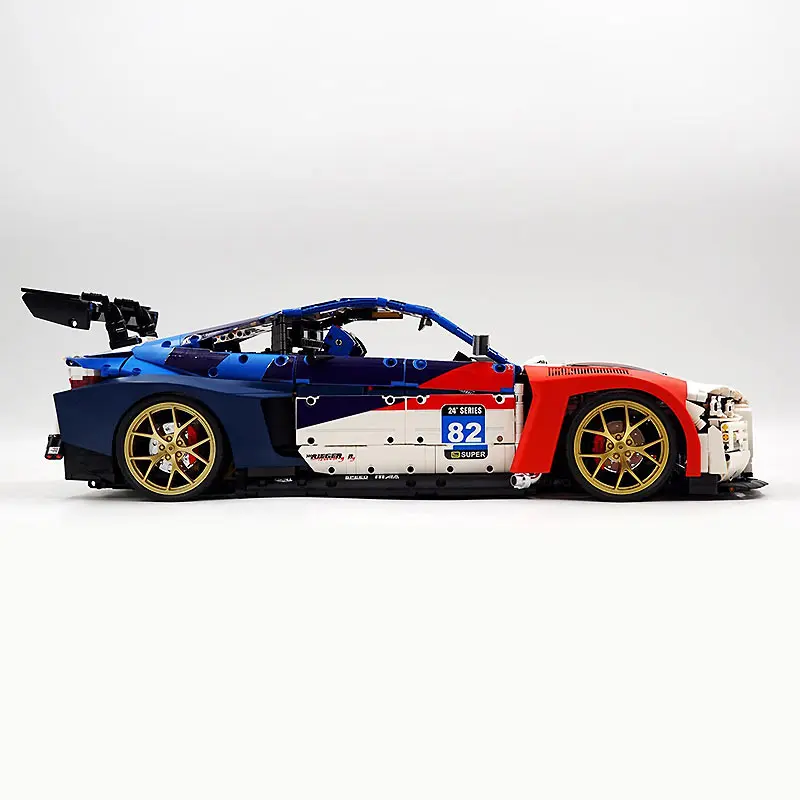 عالية الجودة مدينة التقنية M4 Poweful Hypercar اللبنات MOC JD040 عالية التقنية سباق 1:8 نموذج لتقوم بها بنفسك اللعب هدية الكريسماس الأولاد #5