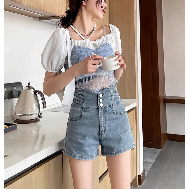 

Summer Lady Ins Designer High Waist Jeans Female Classic Leisure Denim Shorts Women Korean Fashion Thin Short Pants
