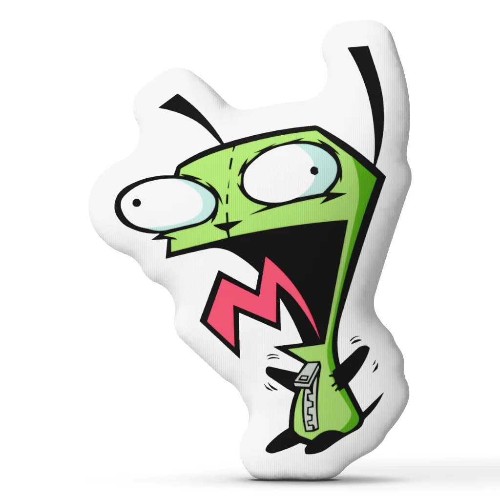 Invaders Zims Gir Scream Funny Pillow Cushion Irregular Stuffed Throw Pillow Home Decor Gift Sofa Bed