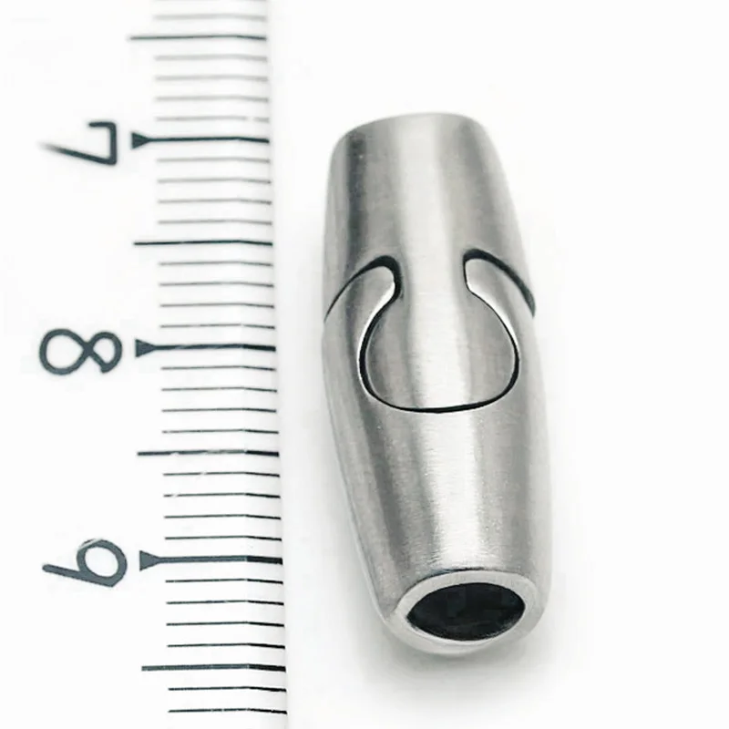 5PCS Stainless Steel Magnetic Clasp 4/5/6/8mm Hole Round Leather Cord Clasps Connector For DIY Jewelry Making Bracelet Necklace