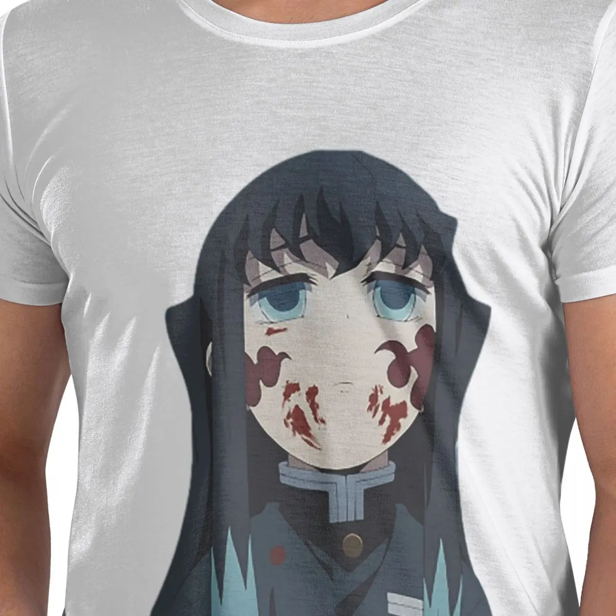 

Muichiro Tokito-The Mist Hashira футболка из 100% хлопка, мужские классические футболки, мужские футболки с круглым вырезом и коротким рукавом, S-6XL