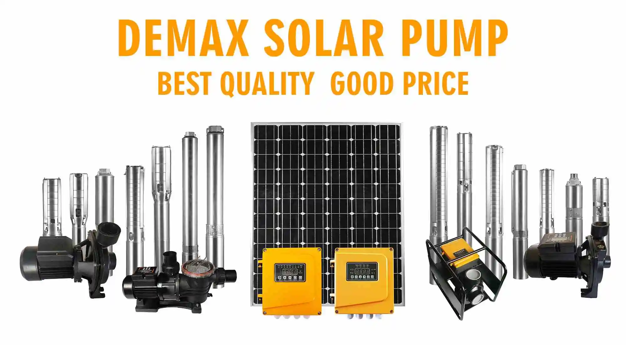 Bomba de agua solar de 1000W, 150V CC, 35m de elevación, 14,2 m3/h, certificación ISO, 2 años de garantía para riego agrícola