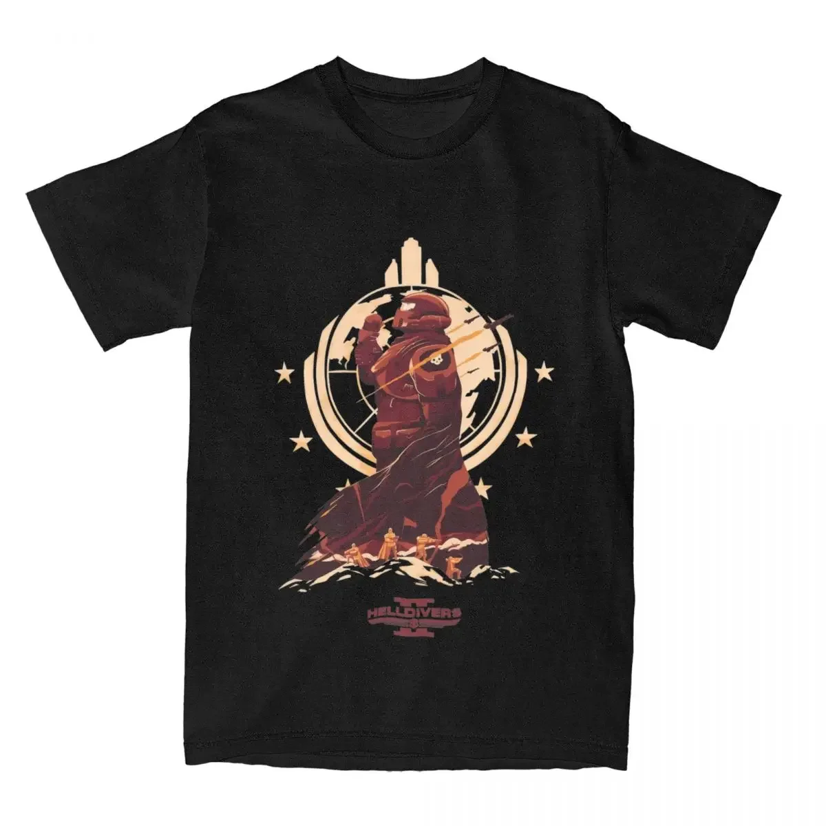 streetwear Helldivers 2 Game Malevelon Creek T Shirts Men's Cotton Vintage T-Shirt Crewneck Tees Short Sleeve Clothes Plus Size