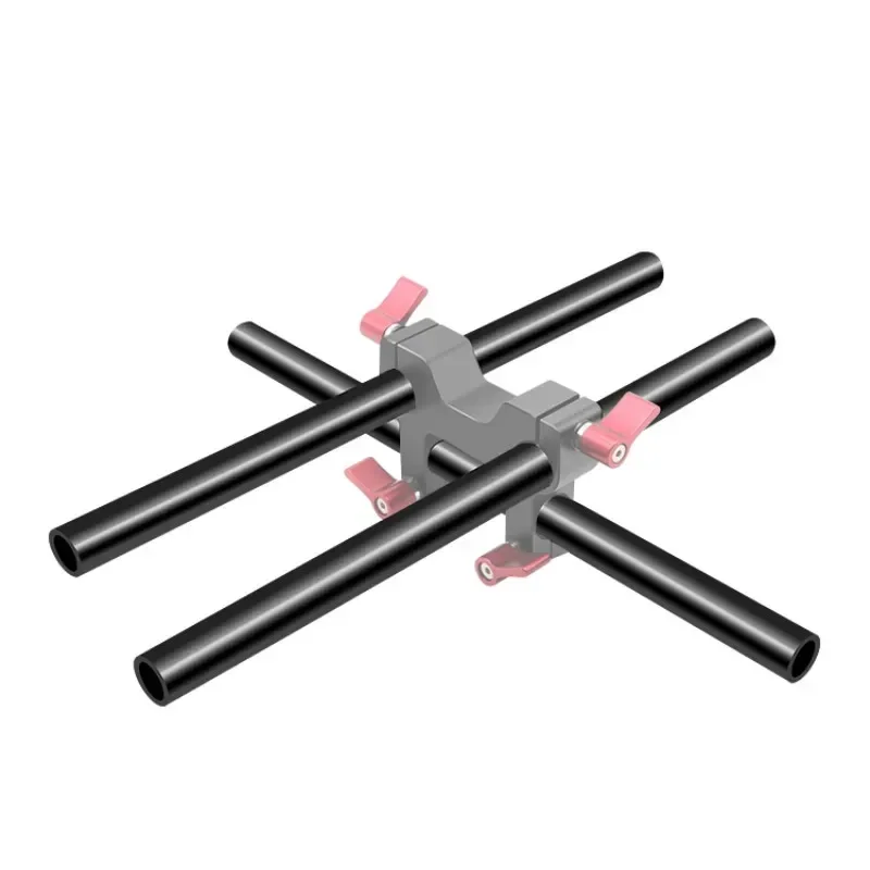 2PCS Diameter 15mm Rods Aluminum Alloy 10cm 20cm 25cm 30cm 35cm 40cm 50cm Long with M12 Screw Hole for DSLR 15mm Rod Rig Clamp