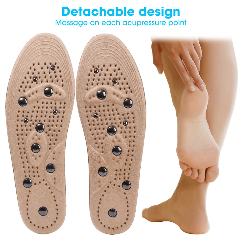 Soft Memory Cotton Magnetic Health Therapy Slimming Insoles for Weight Loss Foot Double Magnetic Massage Care Shoes Mat Pad