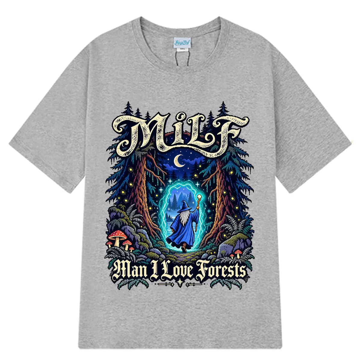 Milf Man I Love Forests Funny Meme T-shirt Men Women Hip-hop T-shirt Short-sleeved Loose Casual Cotton Harajuku Street T-shirts