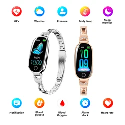 Women Luxury Watches Blood Pressure Heart Rate Monitor Sports Fitness Bracelet Multifunctional Smartwatch Girlfriend Gift