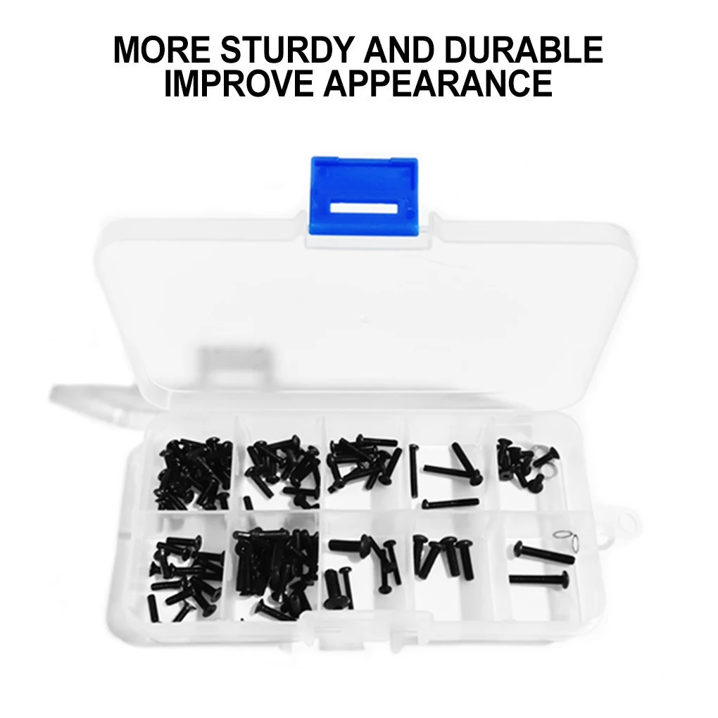 Steel Screws Kit Box Dust-proof RC Screws Kit Box For MJX 14210  14209 1/14 RC Car Upgrade Part